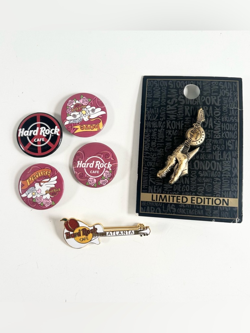 Hard Rock Cafe Pin & Button Lot